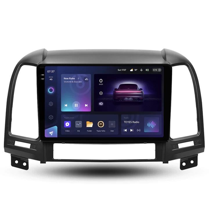 Navigatie Auto Teyes CC3 2K Hyundai Santa Fe 2 2007-2012 4+32GB 9.5" QLED Octa-core 2Ghz Android 4G Bluetooth 5.1 DSP