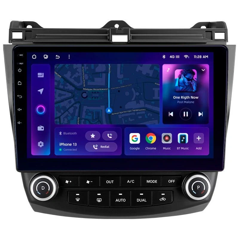 Navigatie Auto MOSS M2 Honda Accord 7 2002-2008 4+64GB 10" IPS Octa-core 1.6Ghz, Android 4G Bluetooth 5.1 DSP