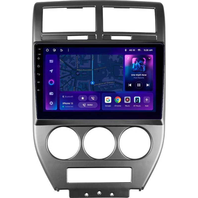 Navigatie Auto MOSS M2 Jeep Compass 1 2006-2010 4+64GB 10" IPS Octa-core 1.6Ghz, Android 4G Bluetooth 5.1 DSP