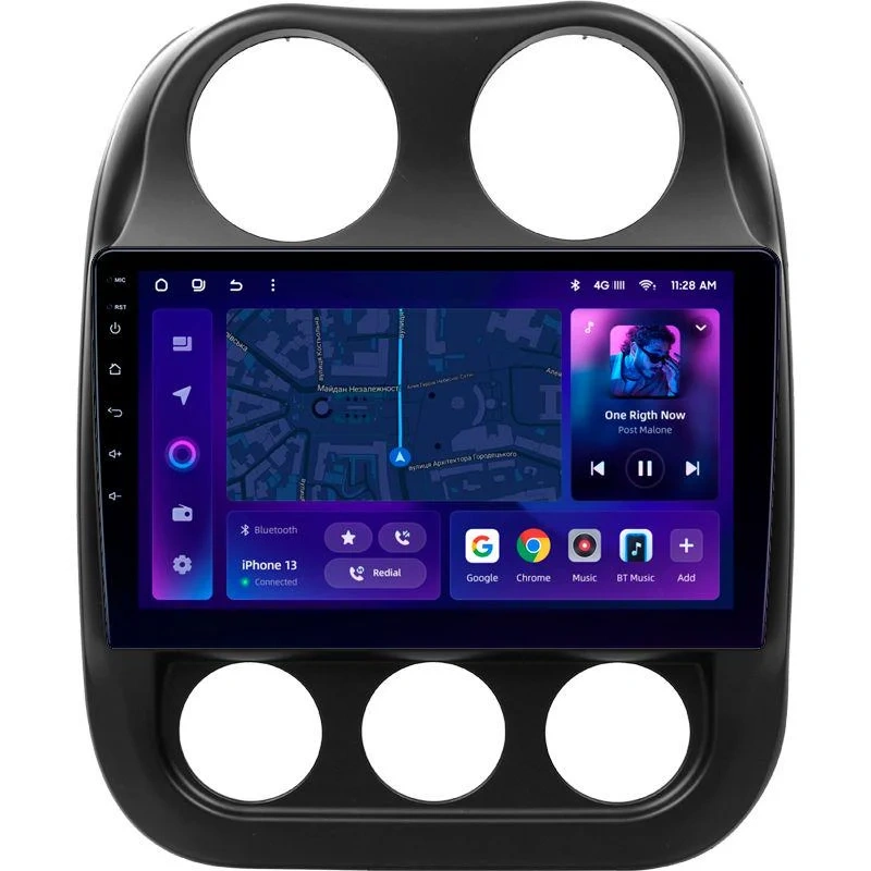 Navigatie Auto MOSS M2 Jeep Compass 1 2009-2015 4+32GB 10" IPS Octa-core 1.6Ghz, Android 4G Bluetooth 5.1 DSP