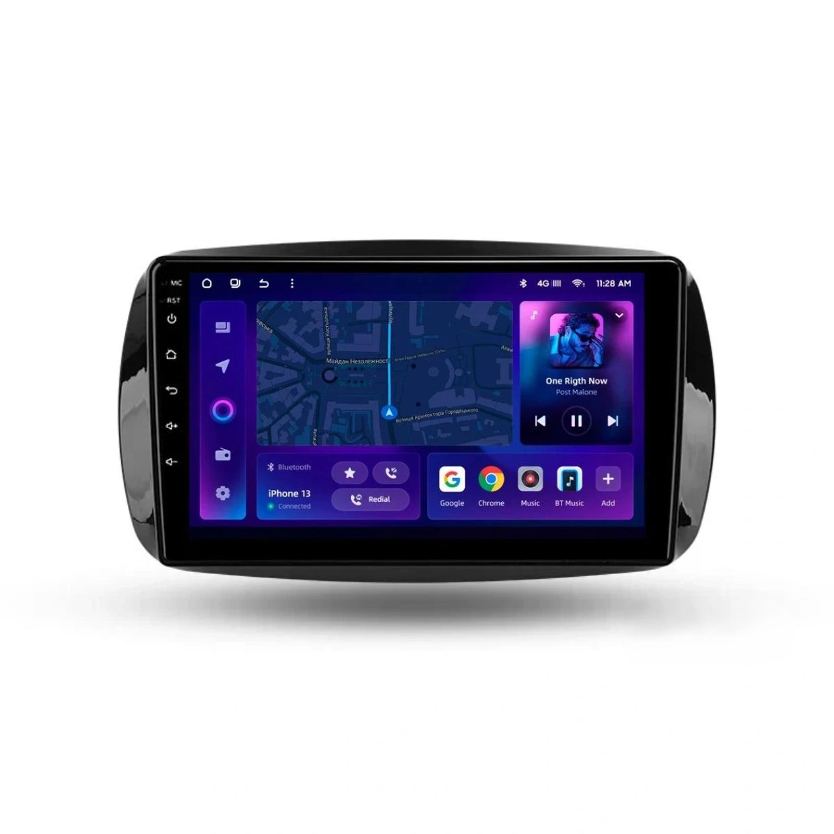 Navigatie Auto MOSS M3 Mercedes-Benz Fortwo 2014-2023 4+32GB 9" QLED Octa-core 2Ghz, Android 4G Bluetooth 5.1 DSP