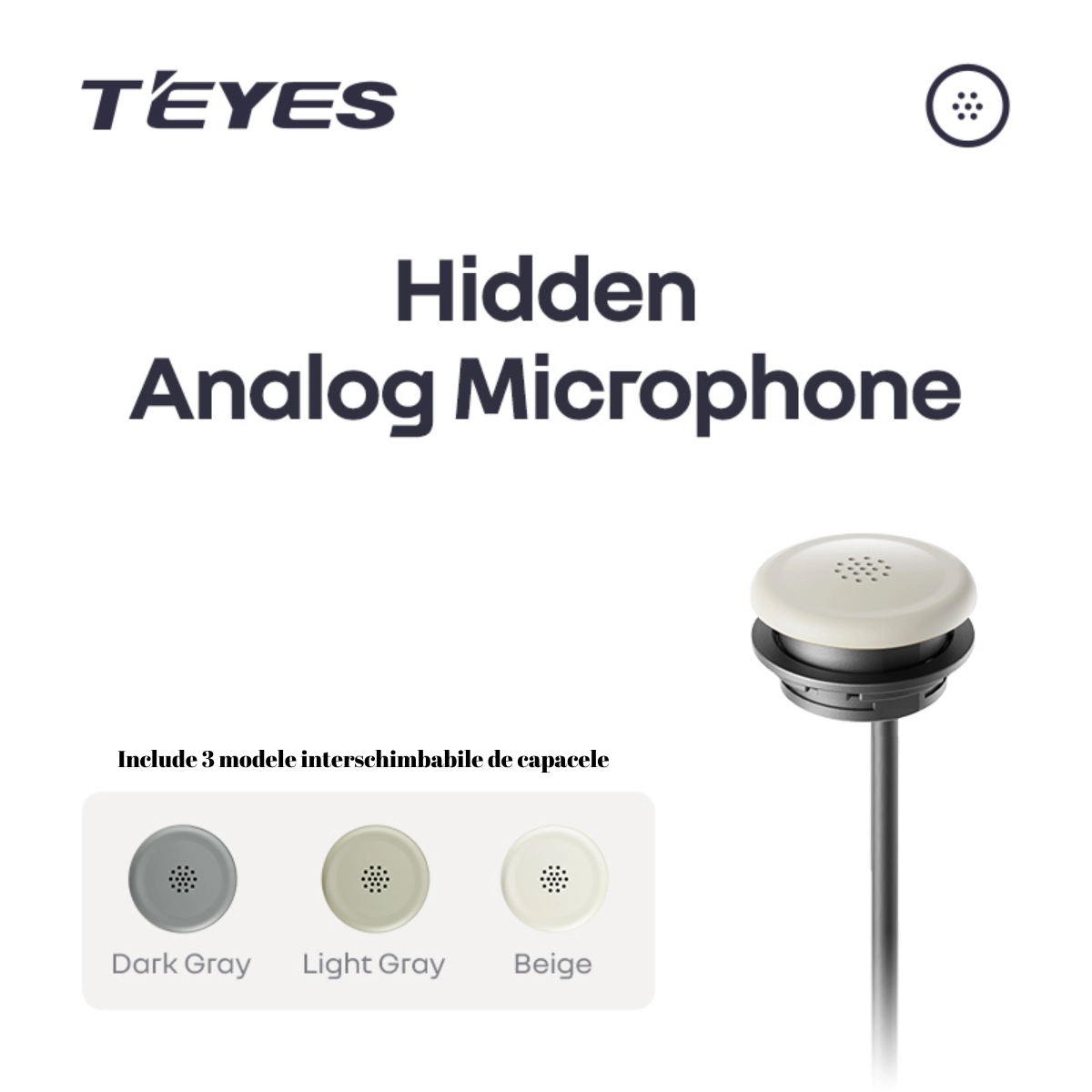 Microfon extern Analogic, pentru plafon Teyes