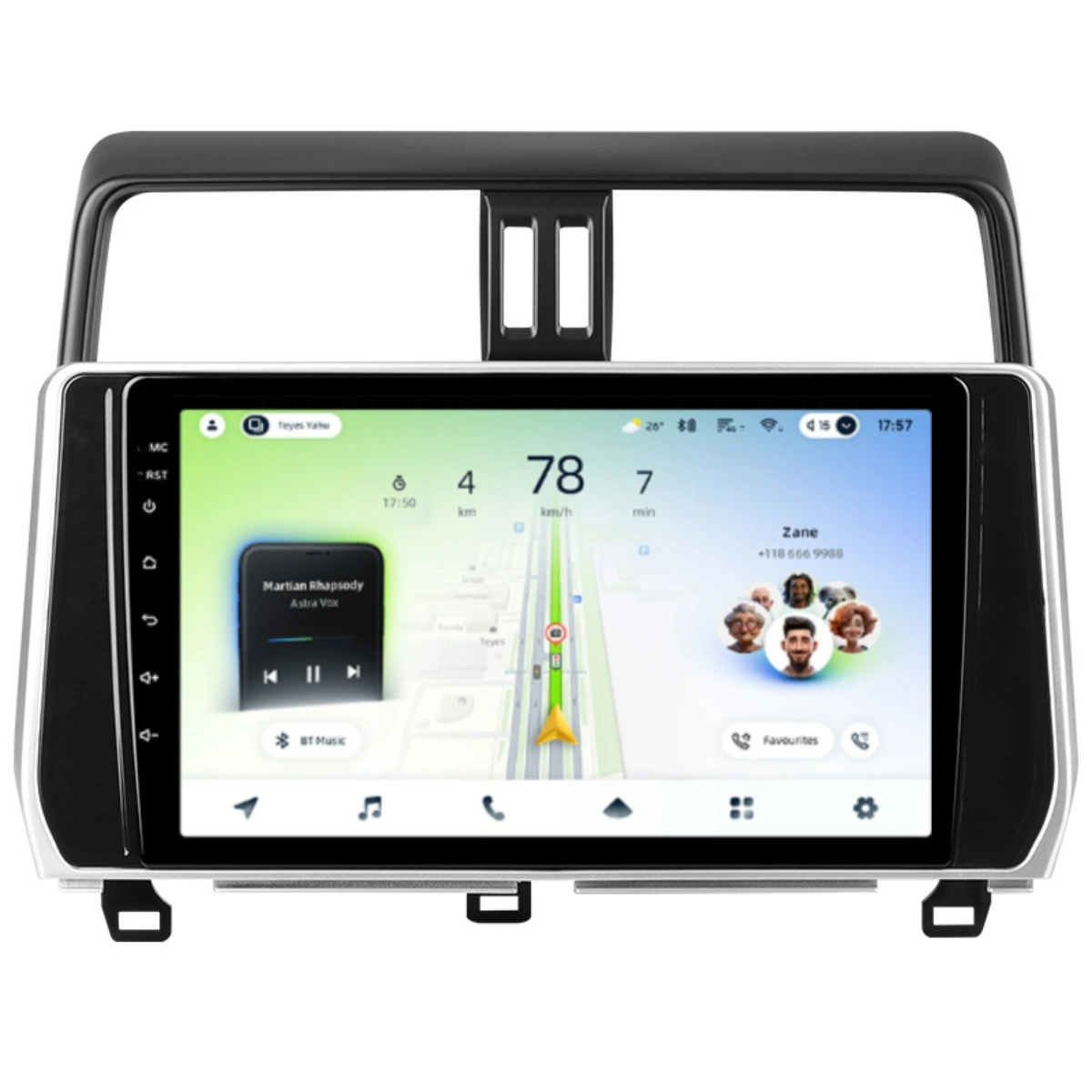 Navigatie Auto Teyes CC4L DTS Toyota Land Cruiser Prado J150 2018-2020 6+64GB 10.2" QLED Qualcomm 2Ghz, Android 4G Bluetooth 5.1 DSP