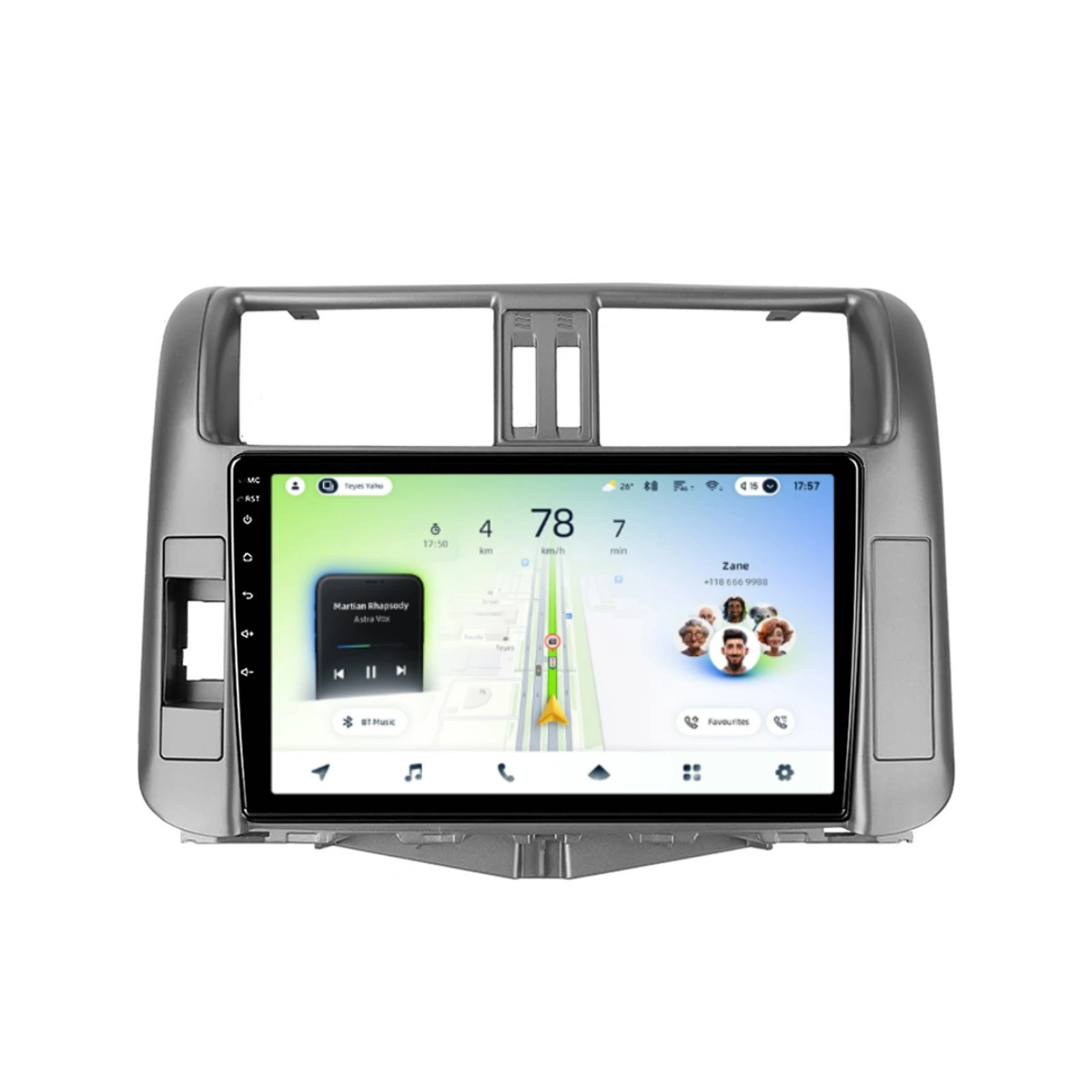 Navigatie Auto Teyes CC4L DTS Toyota Land Cruiser Prado J150 2009-2013 6+64GB 9" QLED Qualcomm 2Ghz, Android 4G Bluetooth 5.1 DSP