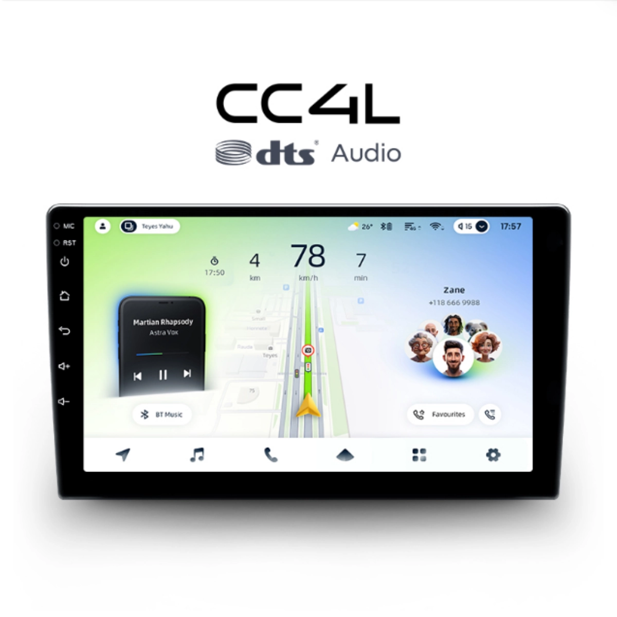 Navigatie Auto Teyes CC4L DTS 6+64GB 10.2" QLED, Android 13, 5G, CarPlay