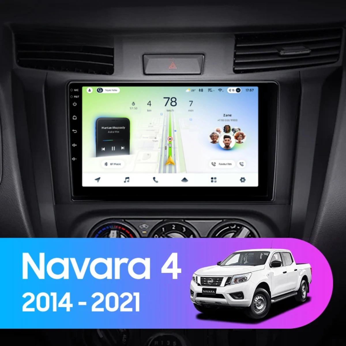Navigatie Auto Teyes CC4L DTS Nissan Navara 4 D23 2014-2021 6+64GB 9" QLED Qualcomm 2Ghz, Android 4G Bluetooth 5.1 DSP