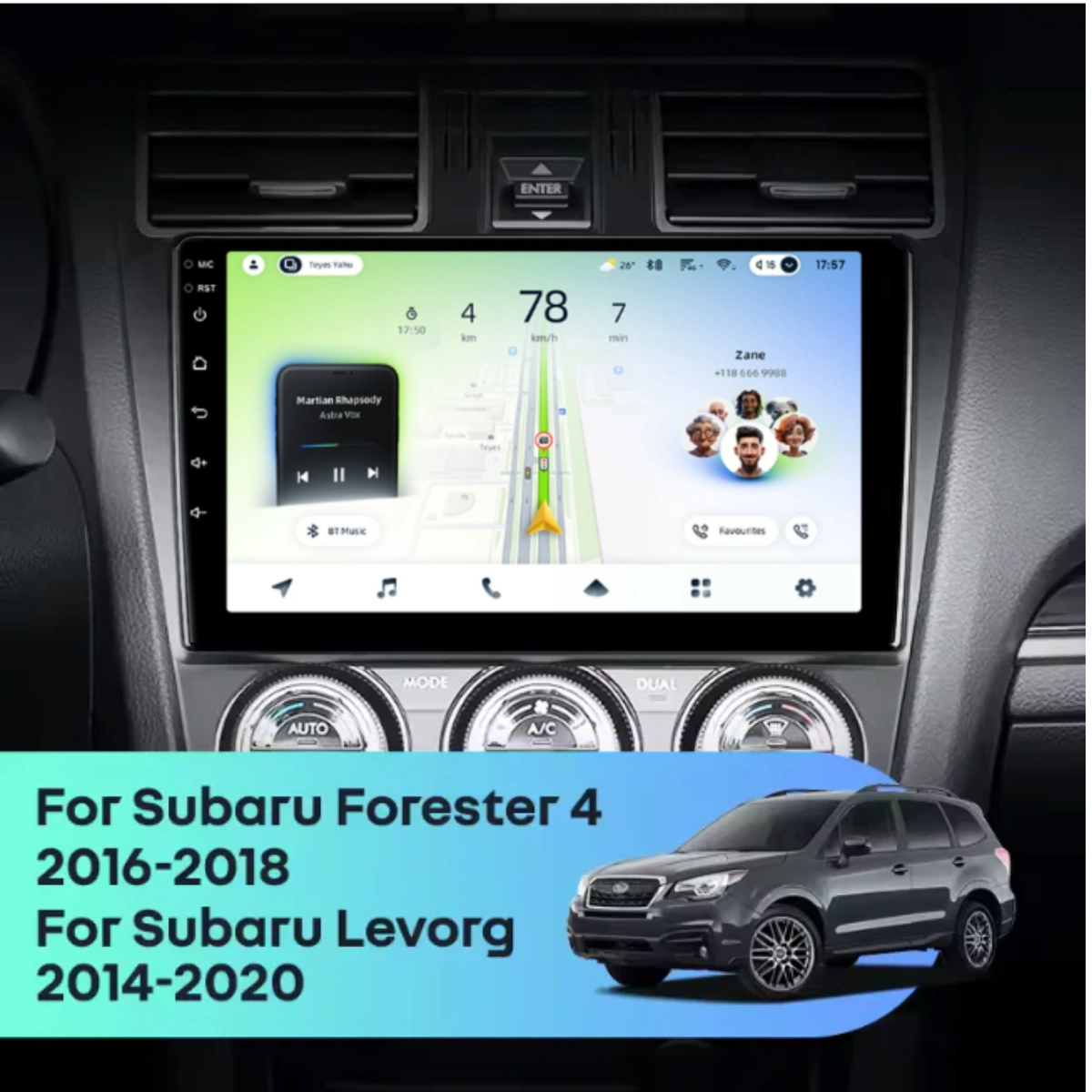 Navigatie Auto Teyes CC4L DTS Subaru Forester SJ 2016-2018 6+64GB 9" QLED Qualcomm 2Ghz, Android 4G Bluetooth 5.1 DSP
